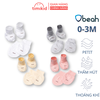 Set Bao Tay Bao Chân Cho Bé Sơ Sinh Obeah Chất liệu Petit Mềm Mịn, Thoáng Mát, Kháng Khuẩn SPK2110