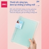 Sổ bìa còng kèm lõi Deli gáy lò xo khổ A5 / B5 có file lá phân và sticker đi kèm