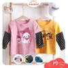 Áo Dài Tay Cho Bé Link Card Chất Liệu Cotton Dày Mịn - Timikid