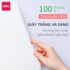 Giấy in A4 cao cấp Deli định lượng 70gsm - Giấy photo Tệp 500 tờ, chống tích điện, chống lóa, dày, trắng - W7401