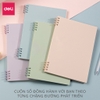 Sổ tay ghi chép Deli - giấy kẻ ngang gáy lò xo 80 trang A5/B5-24202/24203