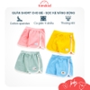 Quần short bé gái sọc kẻ cotton co giãn
