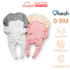 Bộ Body Obeah Tất Liền Thân, Khuy Cài Giữa, Chất Liệu Petit Mềm Mịn, Kháng Khuẩn Tốt Cho Bé Từ 0-9 Tháng