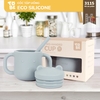 Cốc tập uống silicone thương hiệu Tobé 10 màu kèm ống hút cho bé