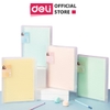 Sổ bìa còng kèm lõi Deli gáy lò xo khổ A5 / B5 có file lá phân và sticker đi kèm