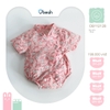 Body Cho Bé Gái Cao Cấp Obeah Vải Cotton Mềm Mịn, Có hoa, nơ buộc xinh xắn cho bé từ 3 đến 18 tháng tuổi OB112128