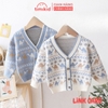 Áo Khoác Len Cardigan Tay Dài Mềm Mại Thoải Mái Giữ Ấm Cho Bé, Phối Họa Tiết Phong Cách Hàn Quốc - Link Card