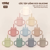 Cốc tập uống silicone thương hiệu Tobé kèm ống hút - Timikid