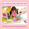 Tranh Tô Màu Gỗ Kèm Bút Màu Và Truyện Kể Lalala Baby Cho Bé tô Bé kể