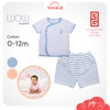 Bộ Thun Ngắn Tay Cài Lệch WoW by OETEO Cho Bé Chất Liệu Cotton Thoáng Mát