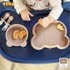 Thìa Dĩa, Bát, Khay Ăn Dặm Chống Lật TOBE Hình Hổ Chất Liệu Eco Silicone cao cấp, không mùi, an toàn cho bé