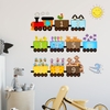 Tranh Decal Dán Tường Đoàn Tàu Chữ Số - Động Vật Cho Bé Yêu