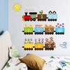 Tranh Decal Dán Tường Đoàn Tàu Chữ Số - Động Vật Cho Bé Yêu