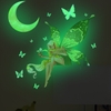 Decal Dán Tường Dạ Quang Hình Cổ Tích Các Nàng Tiên Dễ Thương Trang Trí Phòng Ngủ Cho Bé Yêu