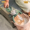 Bình Tập Uống Nước Momo Thương Hiệu TOBE Có Tay Cầm (Tặng Kèm Ống Hút, Quai Đeo Và Cọ Vệ Sinh Ống Hút)
