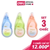 Combo 3 Bút xóa băng 12m Deli - Hình trái cây - Hồng/Xanh lá/Xanh dương - EH333