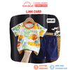 Bộ Quần Áo Cộc Tay Cho Bé Trai , Bé Gái Link Card K077 Cotton Mềm Mịn, Thoáng Khí - Bộ Thun Cho Bé Từ 6m-4y - Timikid