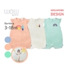 Set 3 bodysuit Bamboo Wow by Oeteo cho bé gái Size 3-18m