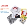 Đồ bộ thun ngắn tay cho bé trai Link Card - Timikid