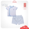 Bộ Thun Ngắn Tay Cài Lệch WoW by OETEO Cho Bé Chất Liệu Cotton