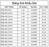 Bảng giá khẩu dài