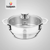 Chảo Xào Inox 304 Đúc Liền Kèm Xửng Hấp Size 28cm