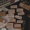 Con dấu mộc gỗ trang trí handmade - Dictionary Stamp