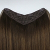 Clip-in Hair extensions Double drawn Brown color Customized net