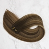 Machine Weft Hair Super Double drawn Balayage Dark brown