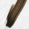 Machine Weft Hair Super Double drawn Balayage Dark brown