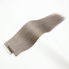 Long Tape in Hair Extension With Customized Edge Double drawn Gray