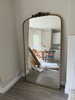 Gương gỗ kiểu âu Full Length Gold Arched Metal Mirror