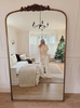Gương gỗ kiểu âu Full Length Gold Arched Metal Mirror