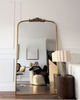 Gương gỗ kiểu âu Full Length Gold Arched Metal Mirror