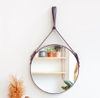 Gương Tròn Viền Da Treo Tường An Furniture