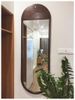 GƯƠNG TOÀN THÂN OVAL KHUYẾT VIỀN GỖ SỒI