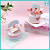 Thiệp bánh sinh nhật hoạt hình 3D thiệp chúc mừng, thiệp quà tặng cao cấp gấp gọn