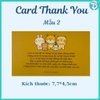 (Có sẵn)Card cảm ơn, Card thank you- Thiệp cảm ơn kích thước 4,5x7,7cm trang trí hộp quà,hộp quần áo