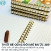 Sổ vuông lò xo 160 trang Blueangel ruột: trơn, kẻ ngang, chấm dot, tượng hình chống loá VUI-LV