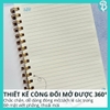 Sổ tay lò xo A5 gáy xoắn 210 trang Blueangel 6 dòng ruột caro,chấm dot, trơn, kẻ ngang, planner NON-LM