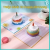 Thiệp quà tặng bánh sinh nhật 3D, thiệp chúc mừng sinh nhật tặng kèm phong thư