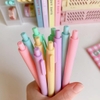 Bút bi bấm vỏ màu macaron tuỳ chọn dễ thương ngòi 0.5mm mực đen bút gel