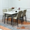 Bộ bàn ăn kéo dài (có tích hợp bếp từ) hàng nhập khẩu và 4 ghế zena BBAT-06