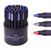 Ca Bút bi náp gài Pentonic (Ngòi 0.7mm, 1 ca = 50 chiếc = 35 xanh, 12 đen, 3 đỏ)