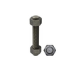 Ty ren A193 B7 đen mộc, thanh ren A193 B7, stud bolt A193 B7