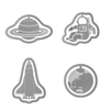 Midori Etched Clips (Space Theme)