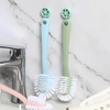 Bàn chải chà giày đa năng 5 mặt cán dài đầu lông mền mịn