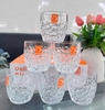 Bộ 6 ly thuỷ tinh hoạ tiết bong bóng Deli 340ml TZ220