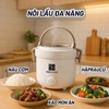 Nồi lẩu điện mini đa năng kèm xưởng hấp Misu Louis 2.5L