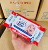 Thùng 50 gói khăn ướt cho bé TMH Baby Wipes 80g